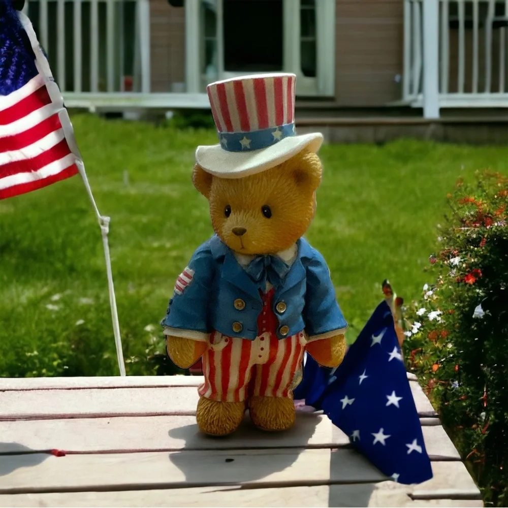VINTAGE ~ Cherished Teddies ~ SAM ~ Uncle Sam Figurine